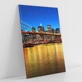 Obraz na płótnie 50x70 - Symbol nowojorskiego krajobrazu: most Brooklyn - most, NY