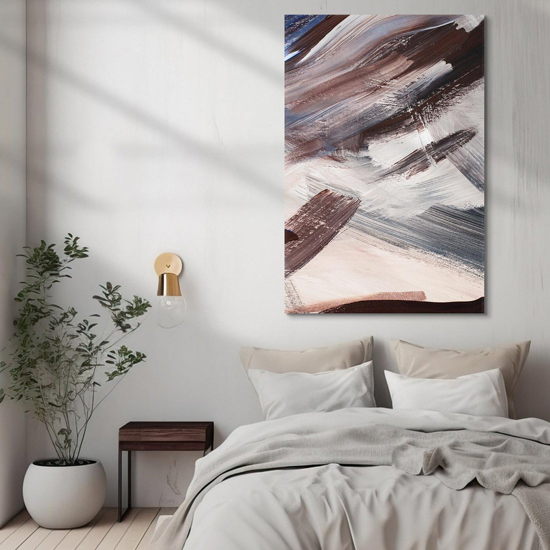 Obraz na płótnie 50x70 - Eksploracja Dramaturgii - abstrakcyjny chaos, chatyczne maźnięcia pędzla