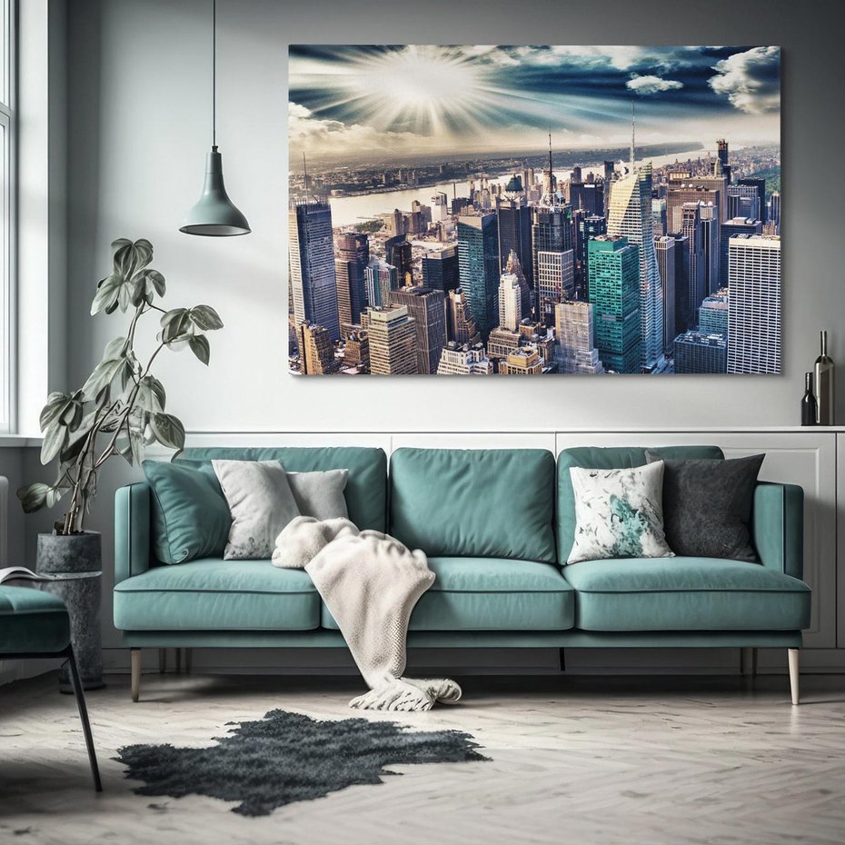 Obraz na płótnie 120x80 - Nowy York w pełnym blasku - Nowy York, miasto