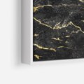 Obraz w ramie 50x50 - Egzotyczny Blask - marmur, złoto - rama biała