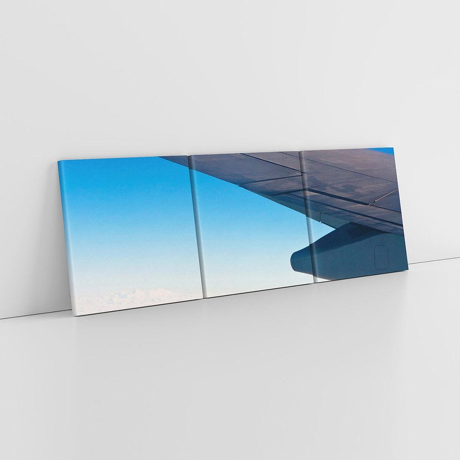 Obraz na płótnie 120x40 - Samolot ku Księżycowi - samolot, ksieżyc