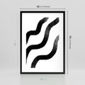 Plakat w ramie 50x70 - Wibracje Plam - abstrakcja, minimalizm - rama czarna