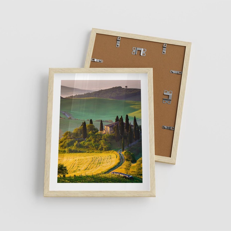 Plakat w ramie 40x50 - Pejzaż w perspektywie - pejzaż, perspektywa - rama drewno