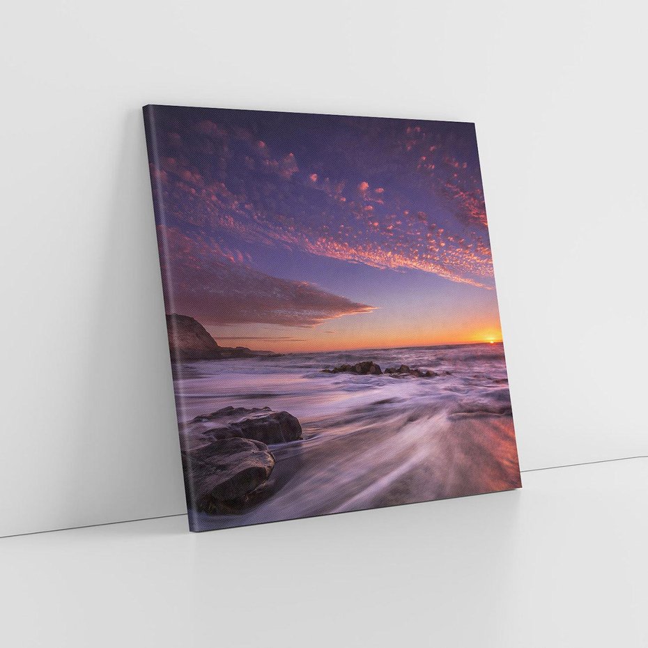 Obraz na płótnie 50x50 - Spojrzenie w głąb duszy - zachód słońca, zmierzch