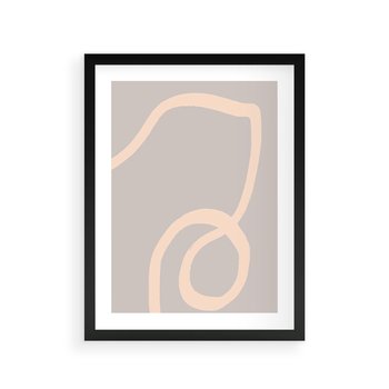 Plakat w ramie 30x40 - Wystylizowana Rewolucja - minimalistyczny obraz, nowoczesny - rama czarna
