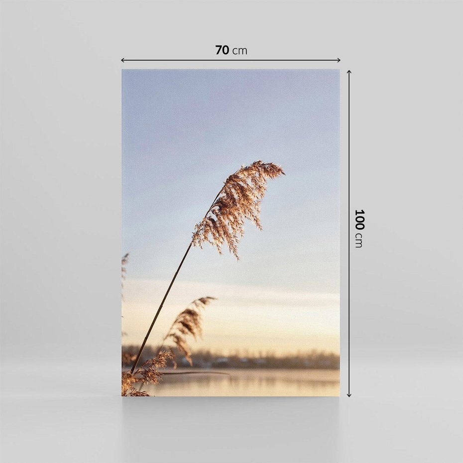 Obraz na płótnie 70x100 - Naturalna Delikatność - trawy, boho