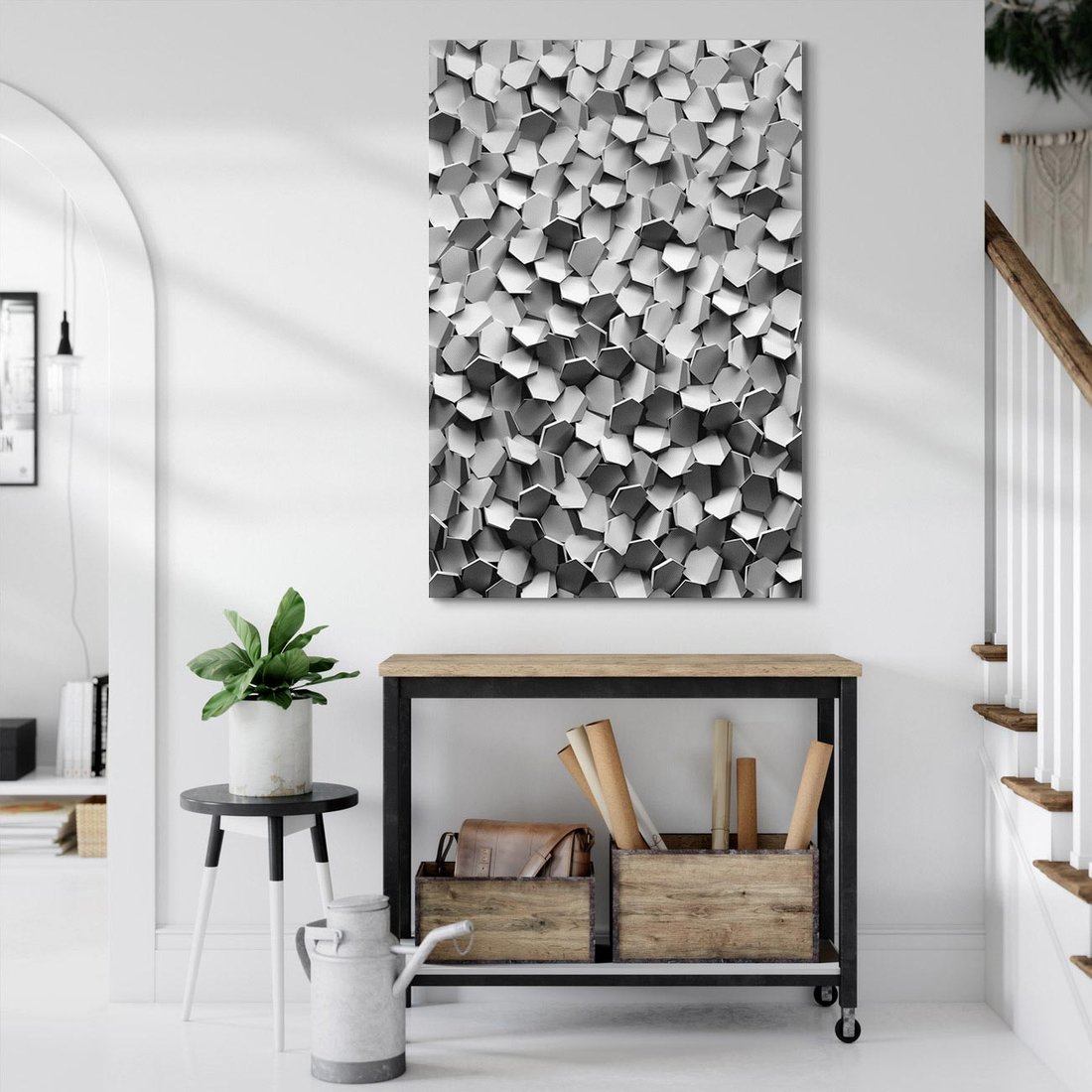 Obraz na płótnie 80x120 - Odkryj głębię sztuki - graficzne, 3D