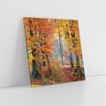 Obraz na płótnie 60x60 - Jesienny taniec lasu - jesień, las