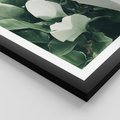 Plakat w ramie 50x70 - Zgaszona Uroda Natury - zielone liście, zgaszona zieleń - rama czarna