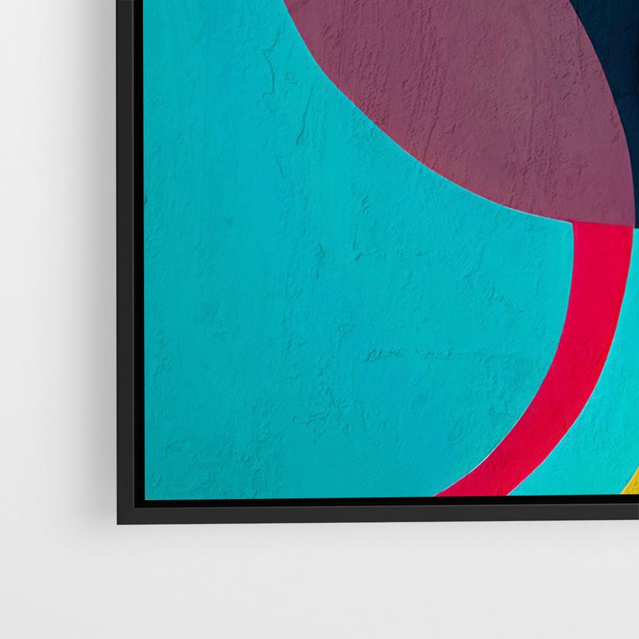 Obraz w ramie 50x70 - Kolorowe Odsłony Inspiracji - abstrakcyjny obraz, olejny - rama czarna