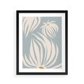 Plakat w ramie 40x50 - Kwiatowe Kształty - kwiaty, nowoczesne i minimalistyczne - rama czarna