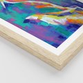 Plakat w ramie 30x40 - Olejne Wibrujące Emocje - abstrakcyjny obraz, różne kolorowe maźnięcia pędzla - rama drewno