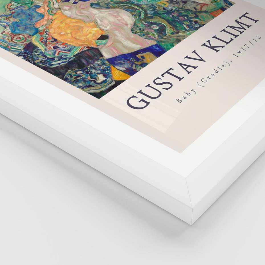 Plakat w ramie 50x70 - Sztuka z Reprodukcją G. Klimta - Gustav Klimt, reprodukcja - rama biała
