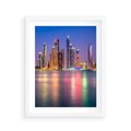 Plakat w ramie 40x50 - Nowy Jork: pulsujące miasto - Nowy Jork, miasto - rama biała