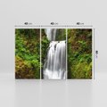 Obraz na płótnie 120x80 - Siła i Urok Natury - wodospad, las