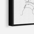 Obraz w ramie 50x50 - Bezgraniczne Tańce - para zakochanych, kobieta i mężczyzna - rama czarna