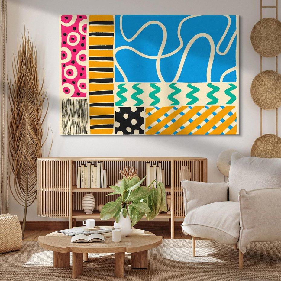 Obraz na płótnie 120x80 - Etno Boho - etno ornamenty, boho klimat