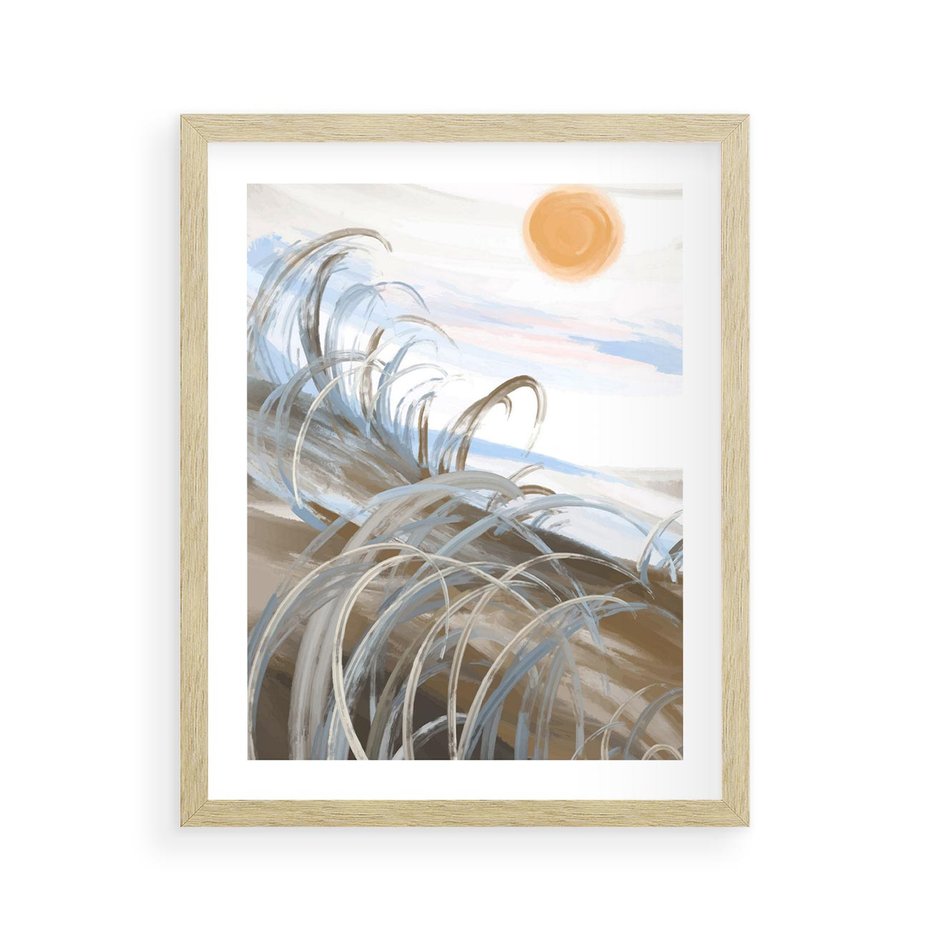 Plakat w ramie 40x50 - Zaklęty Wschód - akwarela, obraz - rama drewno