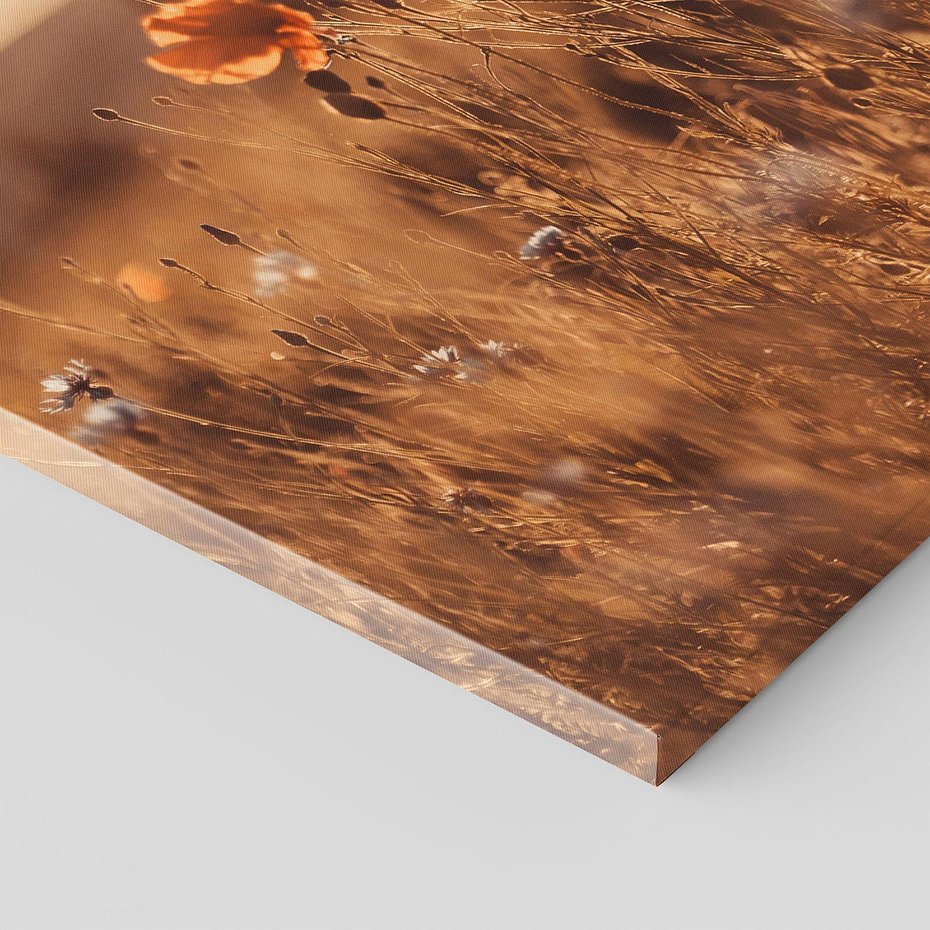 Obraz na płótnie 120x80 - Zachwyt zachodem słońca na łące - zachód, słońca