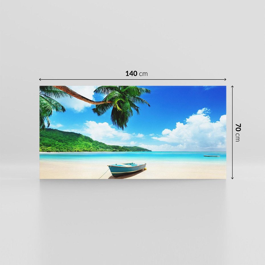 Obraz na płótnie 140x70 - Raj na plaży z palmami - plaża, palma