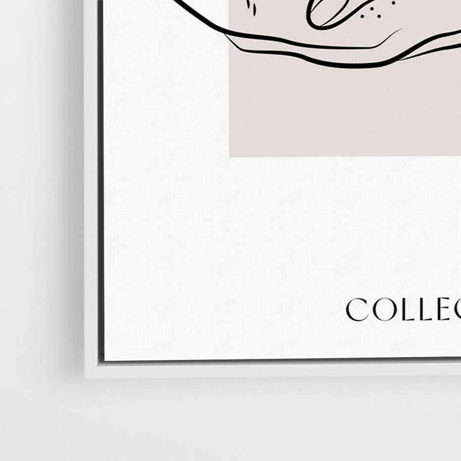 Obraz w ramie 70x100 - Wibracje Nieprzewidywalnych Form - bogo plakat, dłonie - rama biała