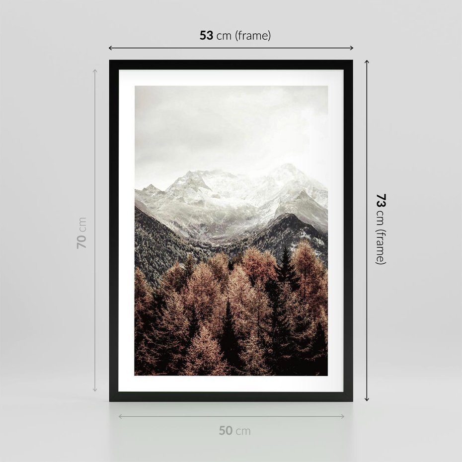 Plakat w ramie 50x70 - Jesienna Przyroda - góry, jesień - rama czarna
