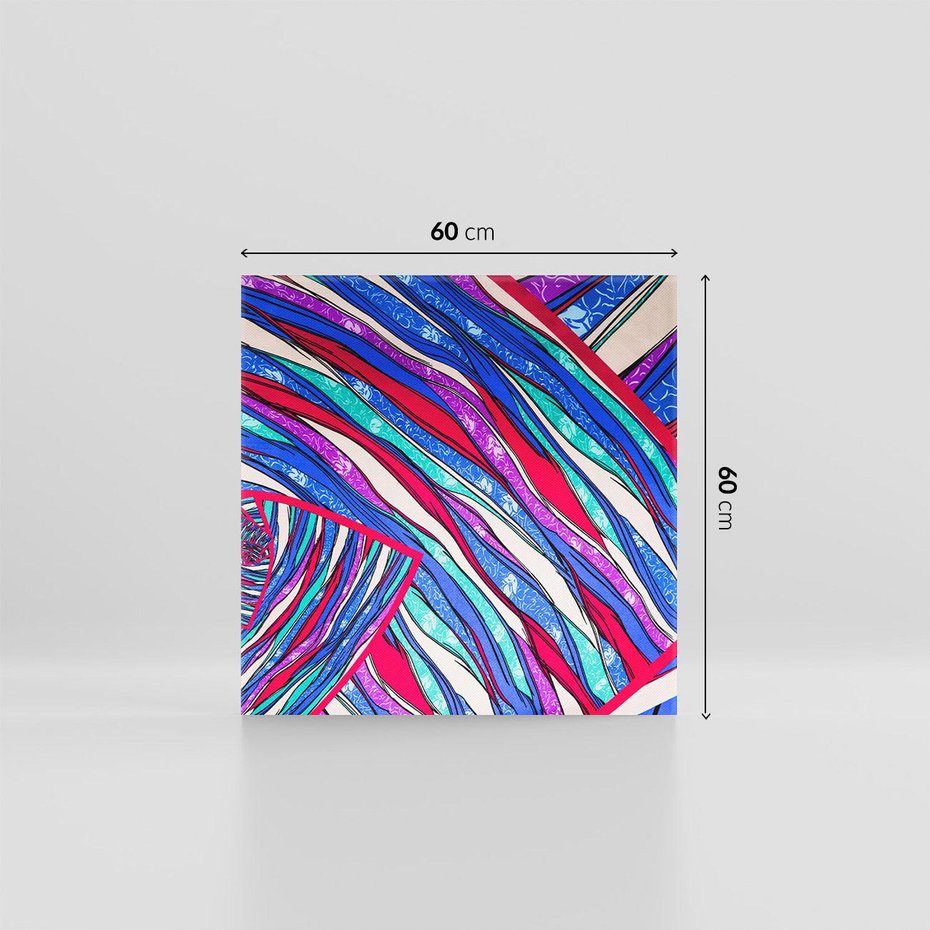 Obraz na płótnie 60x60 - Abstrakcyjna Gra Świateł i Cieni - abstrakcja