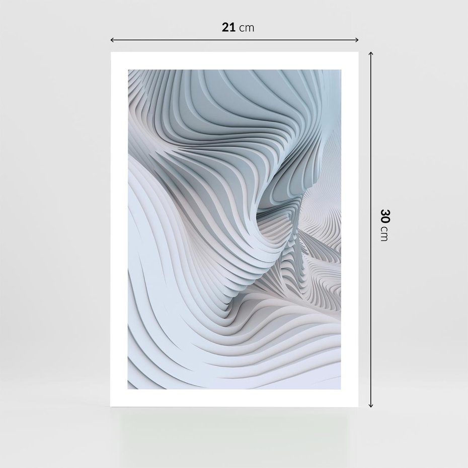 Plakat bez ramy 21x30 - Abstrakcyjne Przestrzenie - geometria, 3D