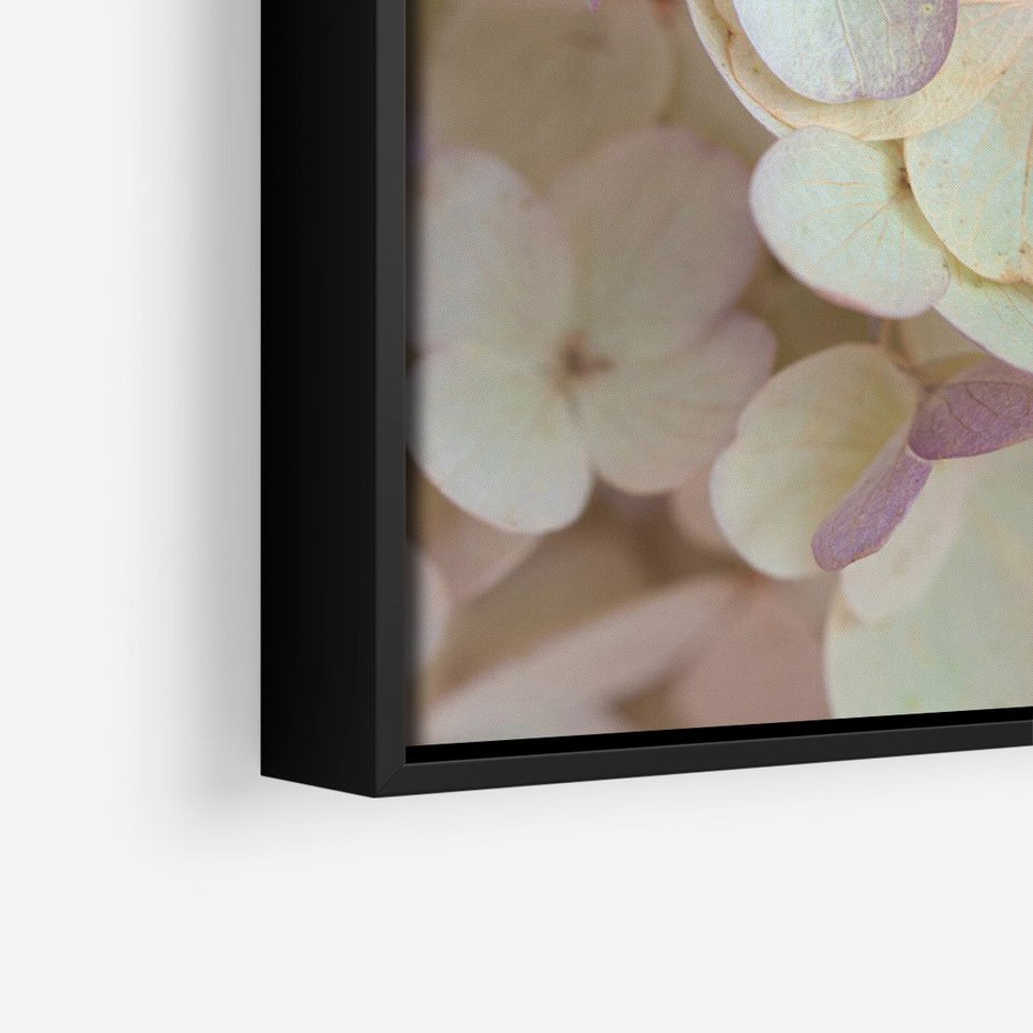 Obraz w ramie 50x70 - Kwiatowy taniec - kwiaty, hortensje - rama czarna
