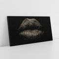 Obraz na płótnie 120x60 - Usta Czarno-Białe - usta, czarno