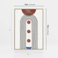Obraz w ramie 50x70 - Symfonia Kształtów - nowoczesny plakat, styl midcentury - rama drewno
