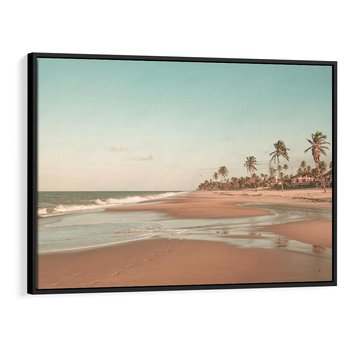 Obraz w ramie 70x50 - Ukojenie na Plaży - fotografia, rajska plaża - rama czarna
