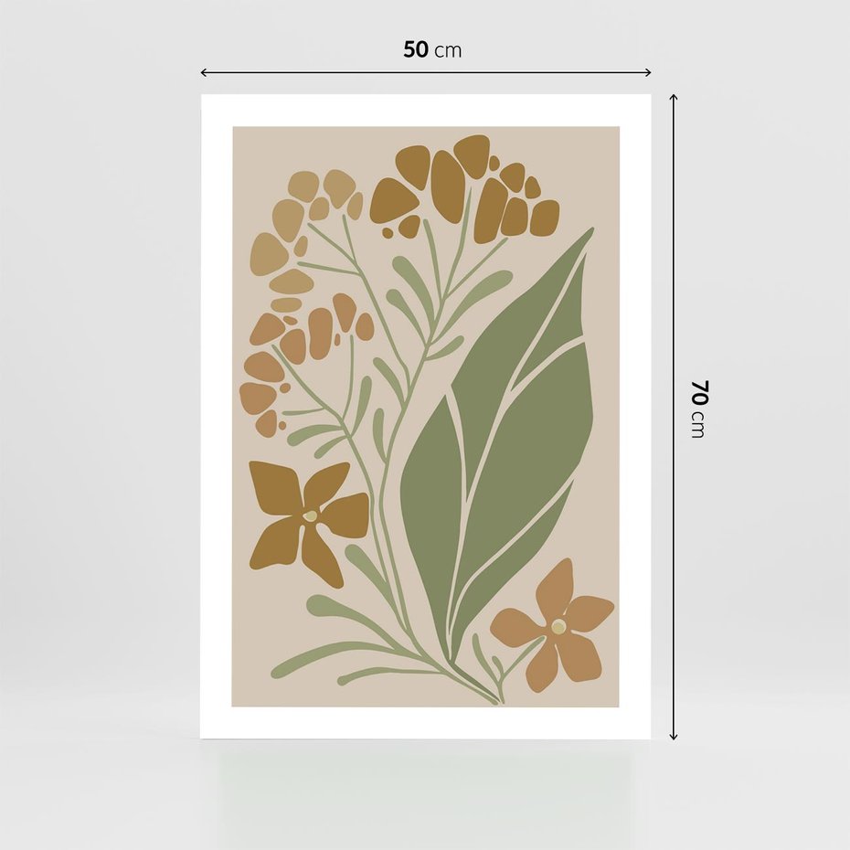 Plakat bez ramy 50x70 - Subtelność Utajona - nowoczesny plakat, roślinność