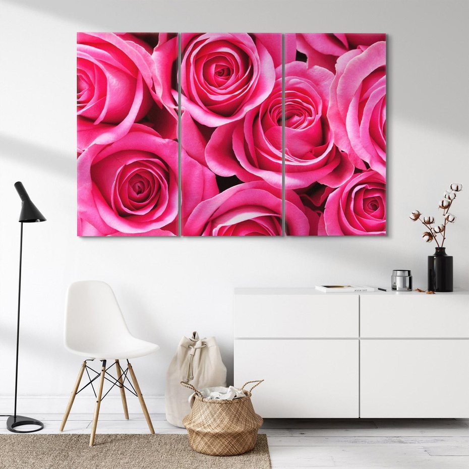 Obraz na płótnie 120x80 - Romantyczne róże w pełnym rozkwicie - róże, kwiaty