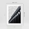 Plakat w ramie 30x40 - Architektura Stopniowa - architektura, budynki - rama biała