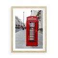 Plakat w ramie 50x70 - Londyńska budka w perspektywie - budka, Londyn - rama drewno