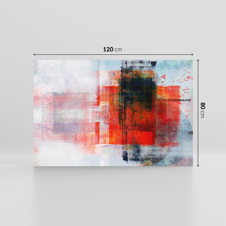 Obraz na płótnie 120x80 - Burza Emocji - wyrazista abstrakcyjna sztuka, dramatyzm