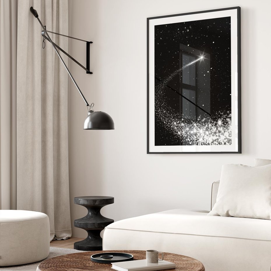 Plakat bez ramy 40x50 - Kometa wśród gwiazd - kometa, gwiazdy