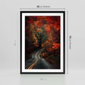 Plakat w ramie 50x70 - Jesienne Podróżowanie - fotografia, jesień - rama czarna