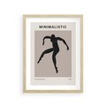 Plakat w ramie 30x40 - Sztuka Nowoczesności: Minimalistyczny Plakat - modern art, minimalistyczny plakat - rama drewno