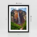 Plakat w ramie 30x40 - Górska siła wodospadów - wodospad, góra - rama czarna