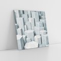Obraz na płótnie 60x60 - Wymiarowe abstrakcje ożywiające przestrzeń - 3D, abstrakcja