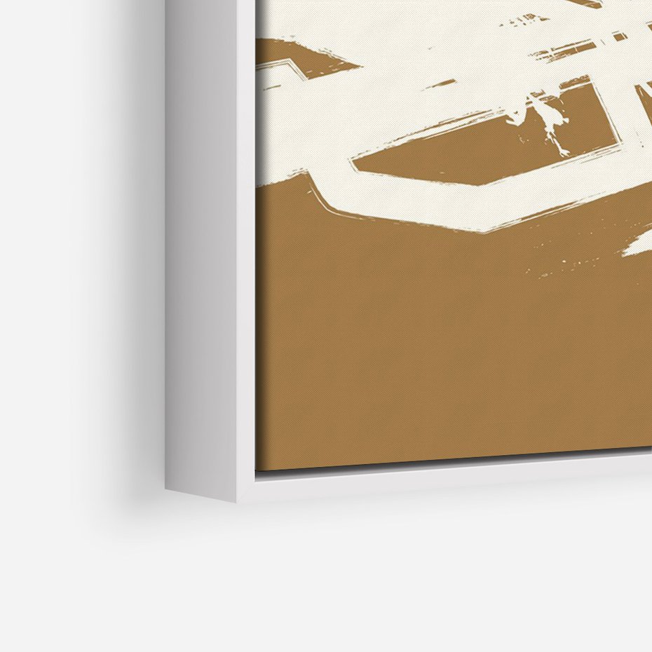 Obraz w ramie 80x120 - Taniec Energii - abstrakcyjne kreski, maźnięcia - rama biała