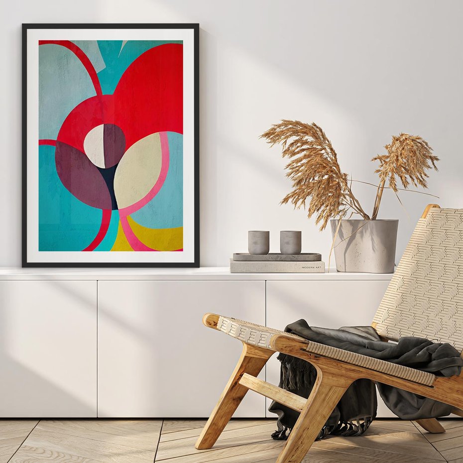 Plakat bez ramy 50x70 - Kolorowe Odsłony Inspiracji - abstrakcyjny obraz, olejny