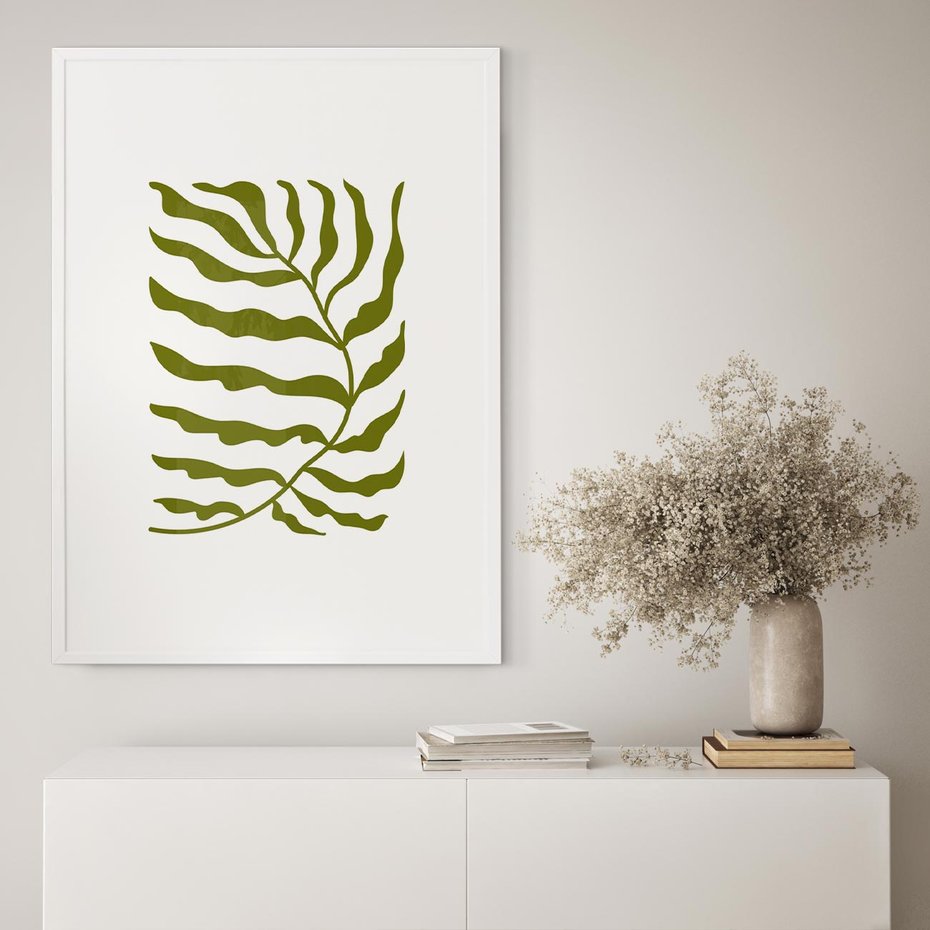 Plakat bez ramy 21x30 - Rytmy Chaosu - roślina, gałązka