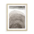 Plakat w ramie 50x70 - Przenikające Kształty - rozmyte cienie, abstrakcja - rama drewno