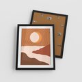Plakat w ramie 40x50 - Sztuka Zachodu Słońca: Nowoczesna Sceneria - plakat, nowoczesna grafika - rama czarna
