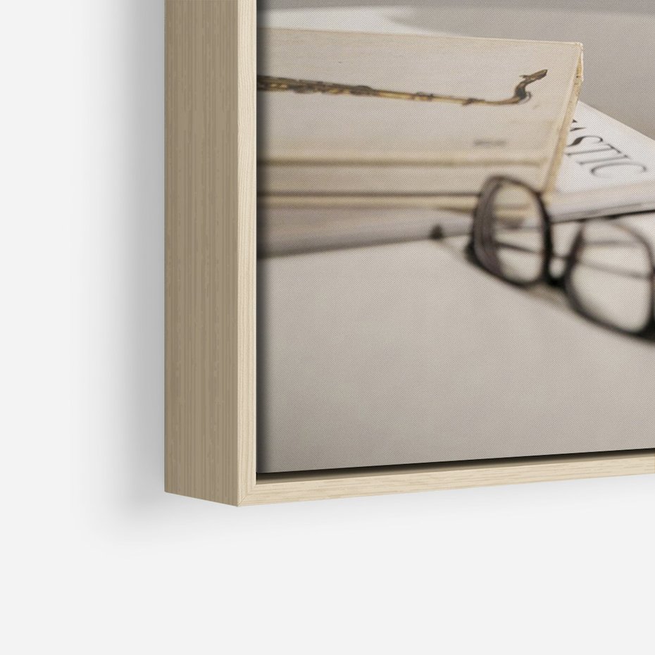 Obraz w ramie 70x100 - Eukaliptusowe liście w okularach - liście, eukaliptus - rama drewno