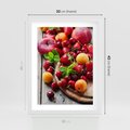 Plakat w ramie 30x40 - Owoce w restauracji artystycznie - owoce, restauracja - rama biała