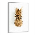 Obraz w ramie 70x100 - Ekskluzywny Akcent - złoty, ananas - rama biała